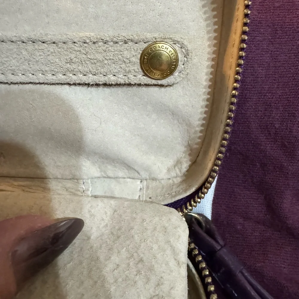 Coach 603336 Satin Jewelry Travel Case Purple EUC